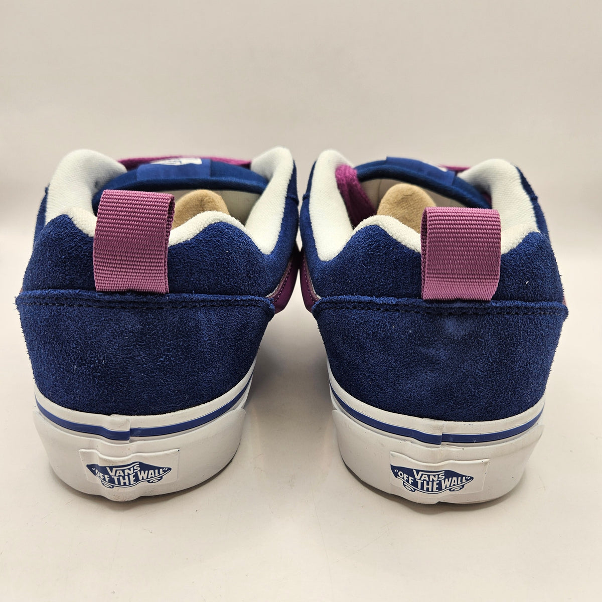 VANS M7.5 W9 KNU SKOOL NAVY BLUE PURPLE SUEDE NWOB LOW TOP SKATEBOARD SNEAKER
