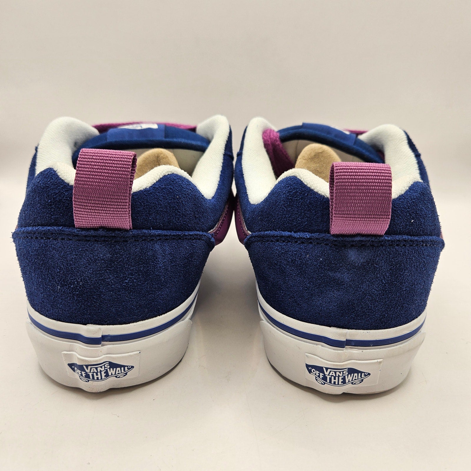 VANS M7.5 W9 KNU SKOOL NAVY BLUE PURPLE SUEDE NWOB LOW TOP SKATEBOARD SNEAKER
