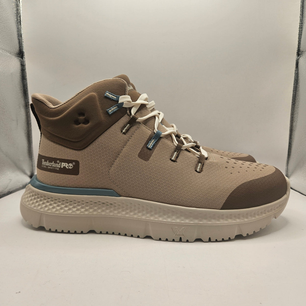 TIMBERLAND PRO MEN'S 10.5 INTERCEPT STEEL SAFETY TOE FLEX ORTHOLITE BEIGE