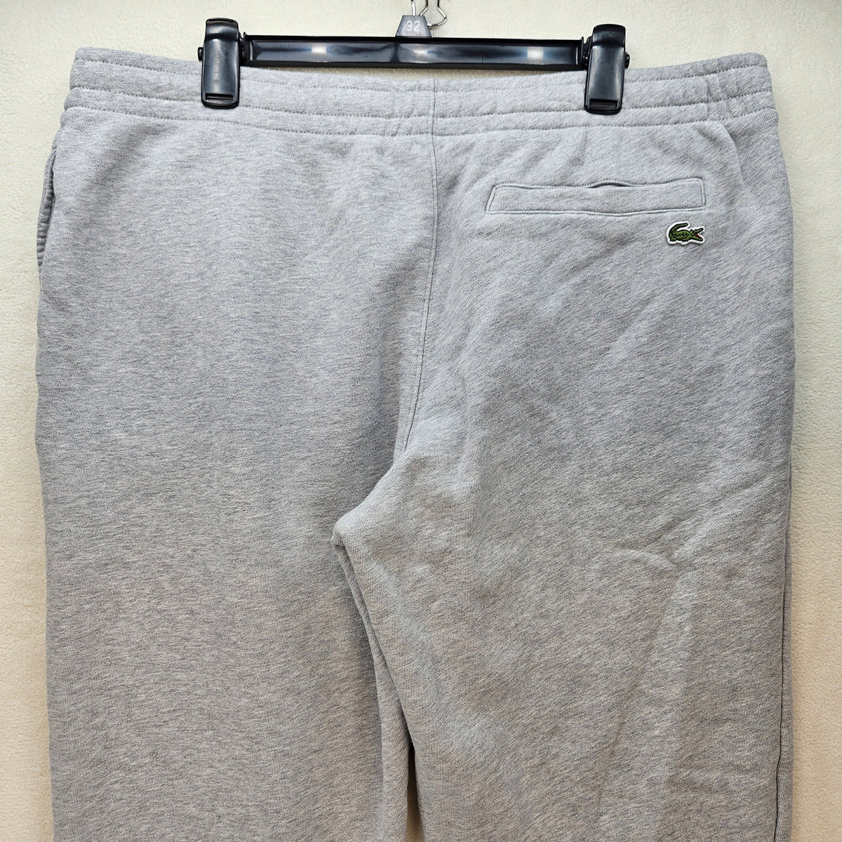LACOSTE MEN'S XXL TAPER FIT DURABLE ELEGANCE SWEATPANTS JOGGER HEATHER GREY