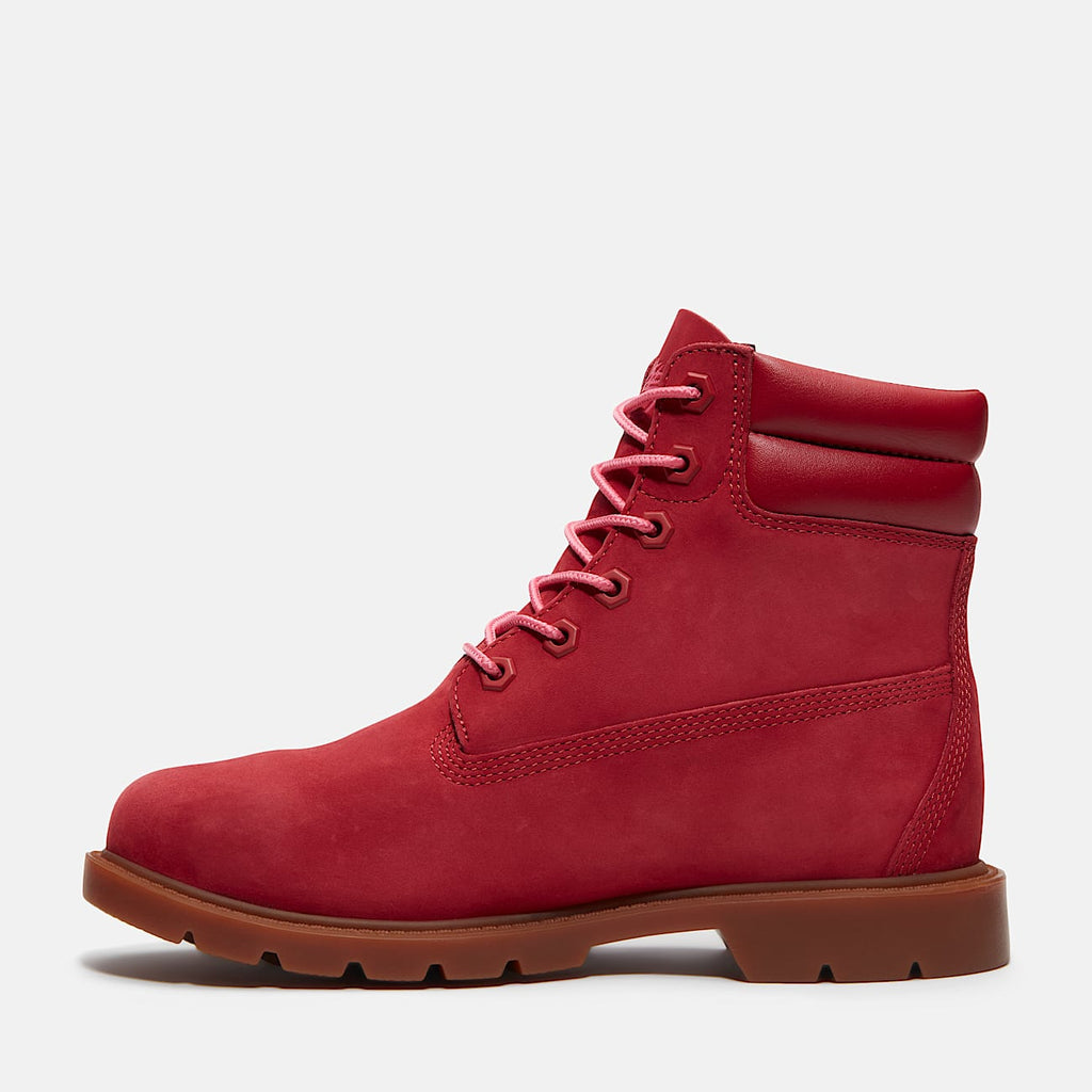 TIMBERLAND WOMEN'S 6 LINDEN WOODS 6-INCH WP BOOT DK RED NUBUCK NIB