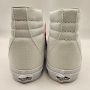 VANS WOMEN'S 7.5 SK8 HI CANVAS HI TOP SKATEBOARDING SNEAKERS TRIPLE WHITE