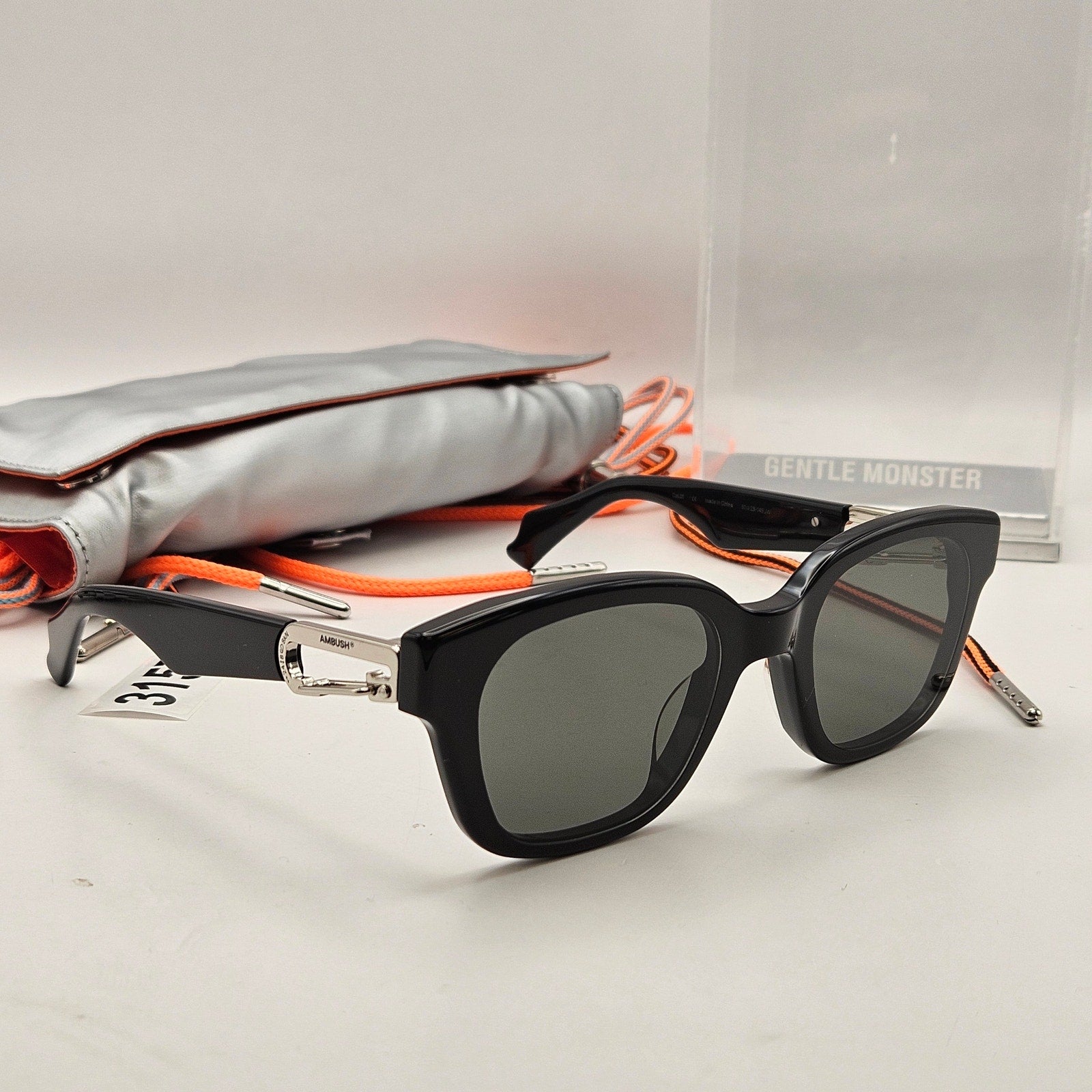 AMBUSH X GENTLE MONSTER CARABINER 1 01 BLACK SUNGLASSES NIB