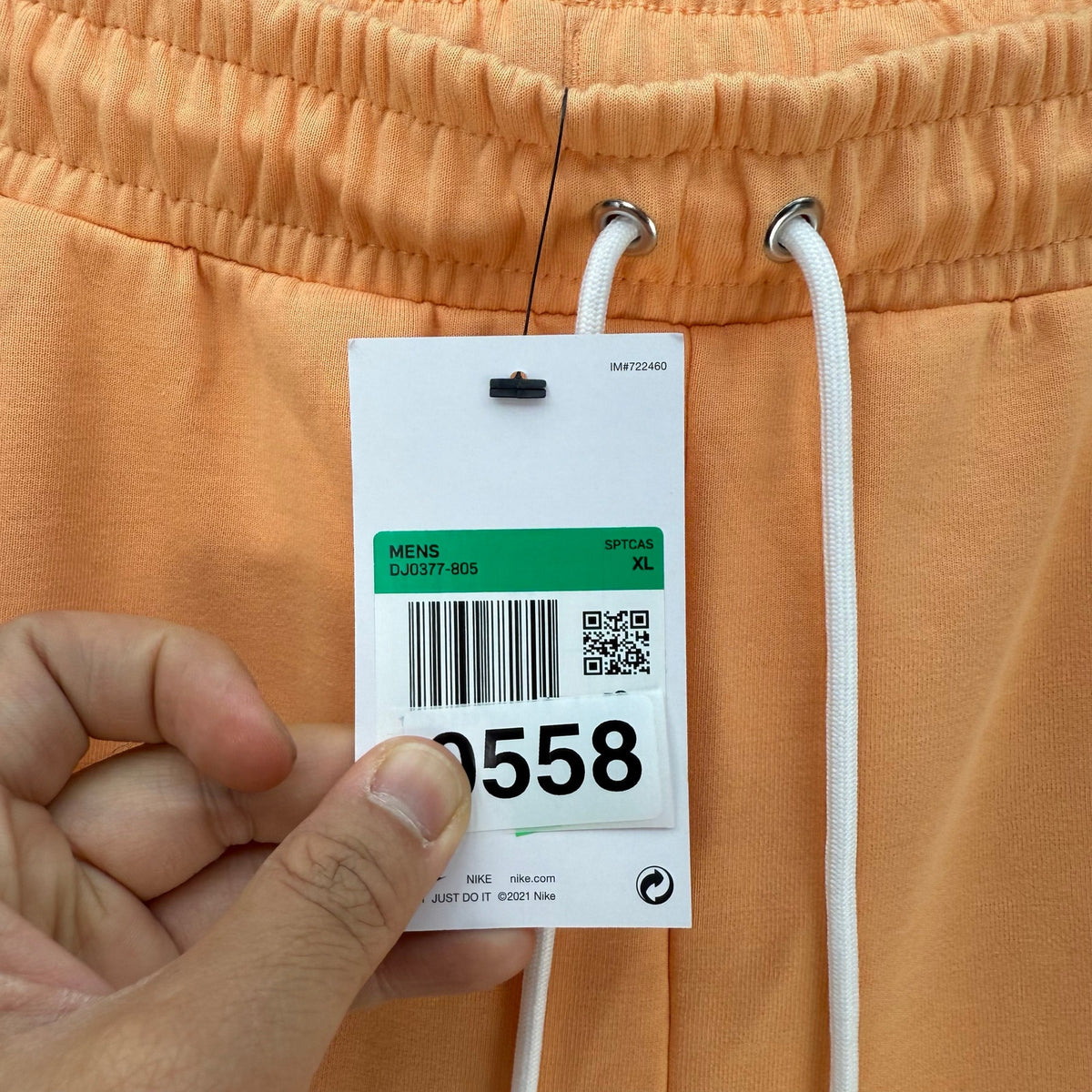 NIKE GENDER NEUTRAL X-LARGE COMFY ORANGE SHORTS DJ0377-805